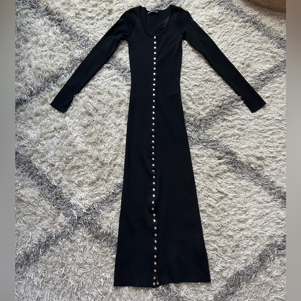 Zara Knit Long Sleeve Goth Maxi